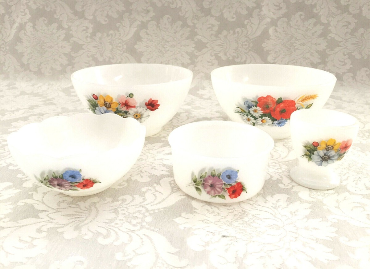 Ensemble de 3 vases vintage Pop Art en opaline de Florence:: Italie