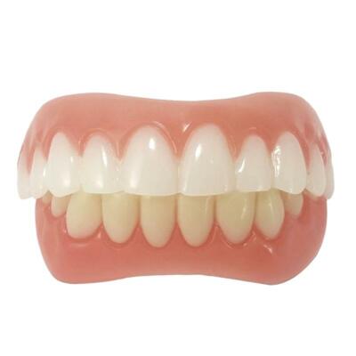 Upper/Lower False Tooth Cover Perfect Snap on Smile Veneers Comfort Fake Teeth