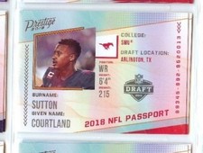 COURTLAND SUTTON 2018 PANINI PRESTIGE FOOTBALL NFL PASSPORT #PP-CS SMU MUSTANGS 