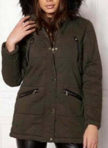 LOOK Parka Winter Coat with Fur Hood 