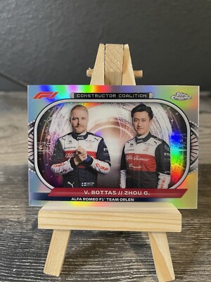 2022 topps chrome constructors coalition valtteri bottas, zhou guanyu #cc-ar