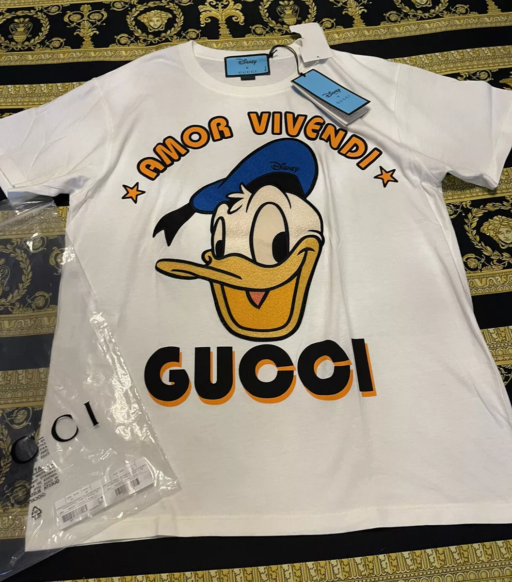 NEW WITH TAGS 100% AUTHENTIC GUCCI x Disney Donald Duck T Shirt Size XS OVERSIZE eBay