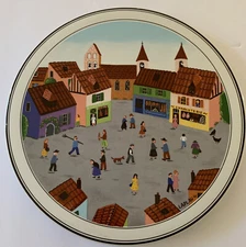 Villeroy & Boch Naif Laplau Old Village Square Round Trivet 8” DIA