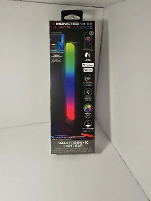 Monster LED Smart Wi-Fi Color Flow Light Bar, Customizable Color Lighting