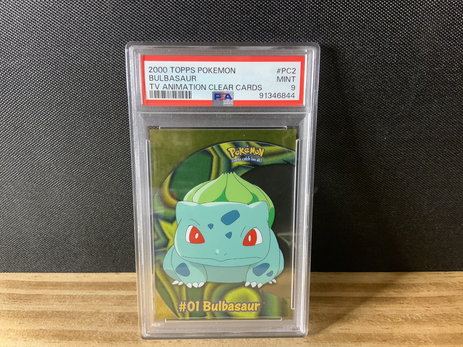 2000 Topps Pokemon TV Animation Bulbasaur Clear Cut #PC2 PSA 9 MINT