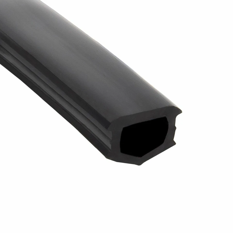 10 m elastico nero scanalatura 8 scanalatura a T profilo di copertura profilo in alluminio copertura protezione profilo - Immagine 2 di 4