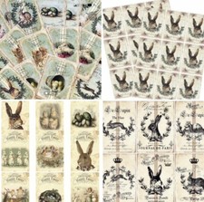 Bundled Set of 4 Easter Card Sets 60 Cards for Crafts, Decoupage BT44