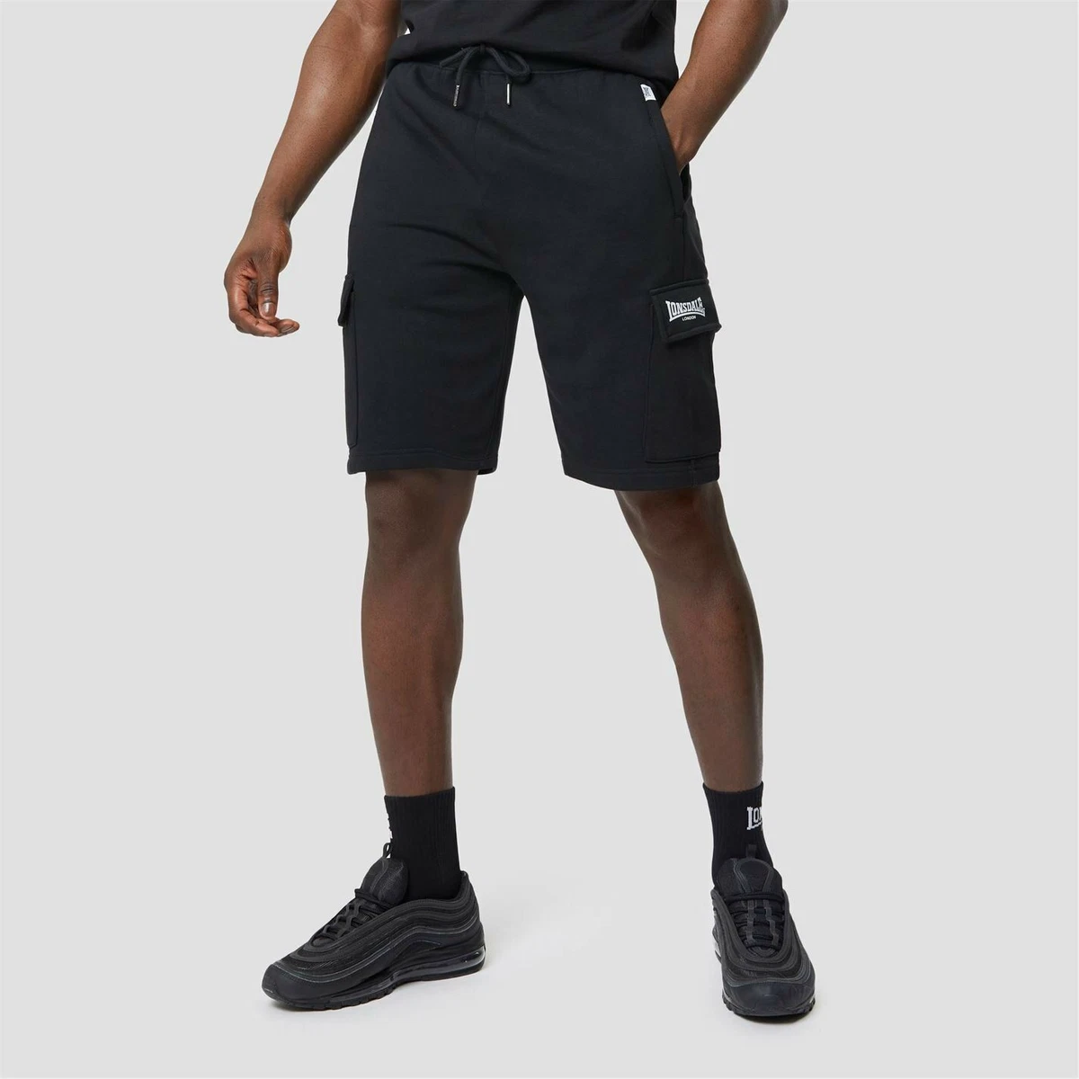 Lonsdale Cargo Shorts Mens Gents Fleece Pants Trousers Bottoms eBay