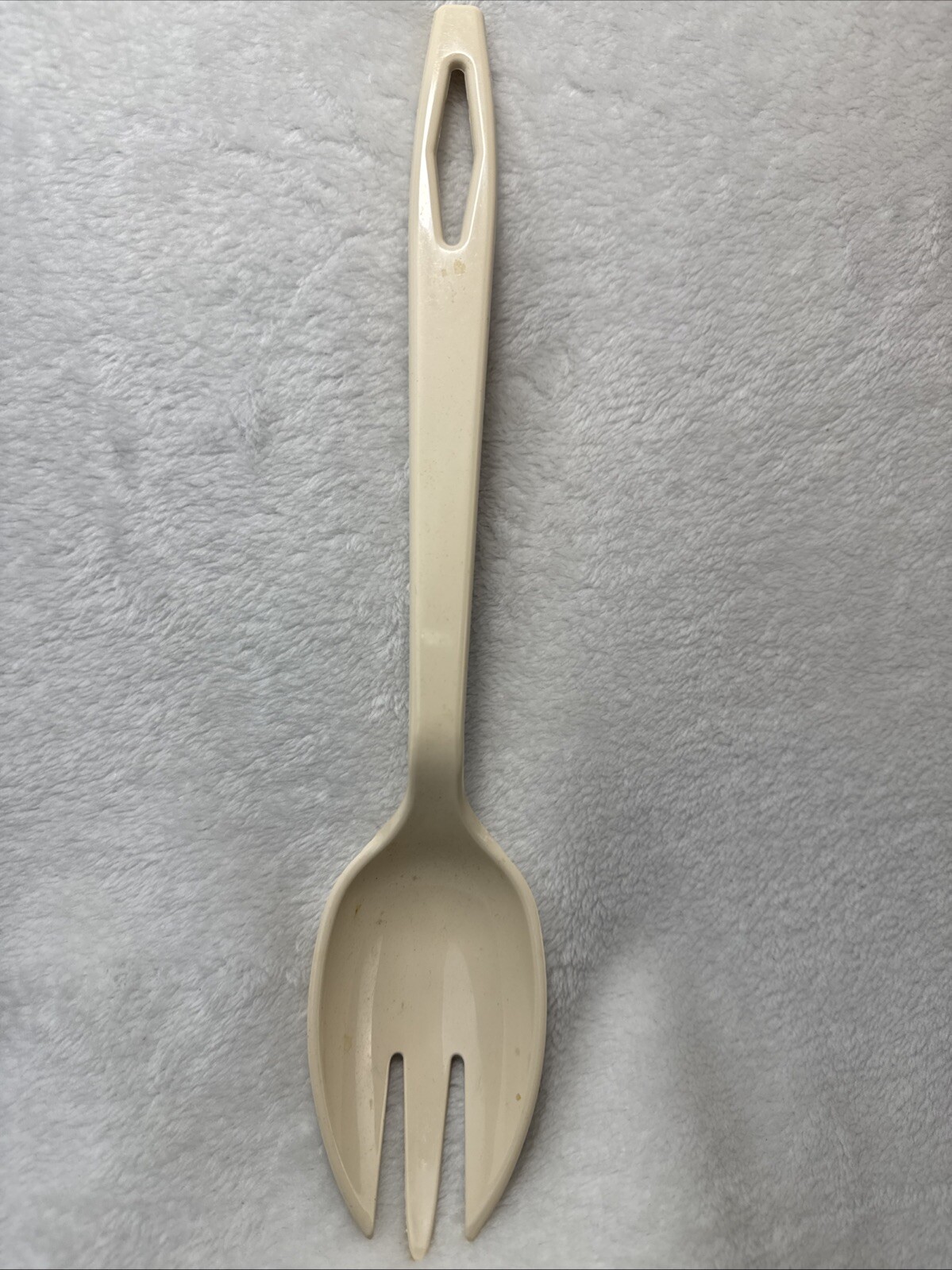 Vintage Tailor Made Almond Nylon Spork Serving Spoon Fork