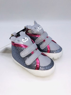 dELiA*s Toddler Girl's Hi-Top Sneaker Bear Grey Glitter/ Pink US 4 #Y-36 |  eBay