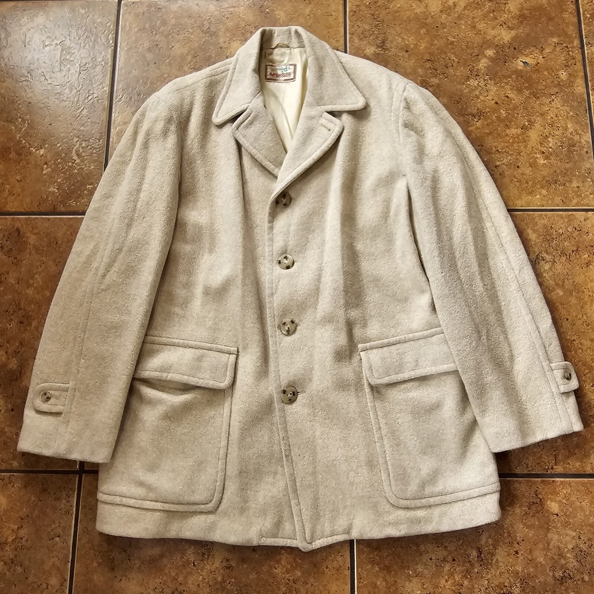 60s McGregor Wool Jacket Western Cream 70s Size 44 Outdoor True 