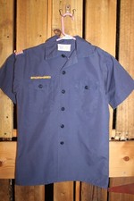 Boy Scouts of America BSA Youth Shirt Large Blue Cub Plain No Patches