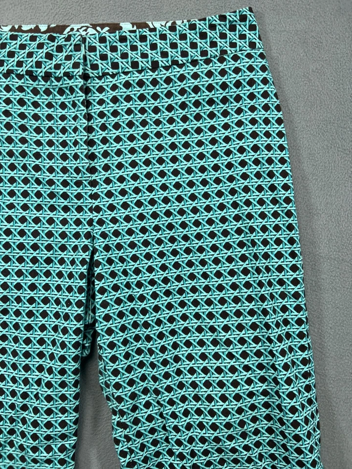 Pantalones Capri Bentley A Mujer 4 Verde Marrón Chino Informal Trabajo Damas 31X15 Foto 4 de 4