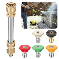 1/4'' Pressure Washer Gun Adapter Replacement Ryobi Portland Husky 5 Nozzles