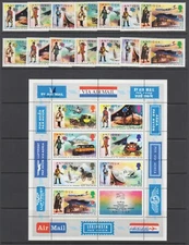 Antigua Sc 334/1047 MNH. 1974-1987 issues, 5 complete sets, VF