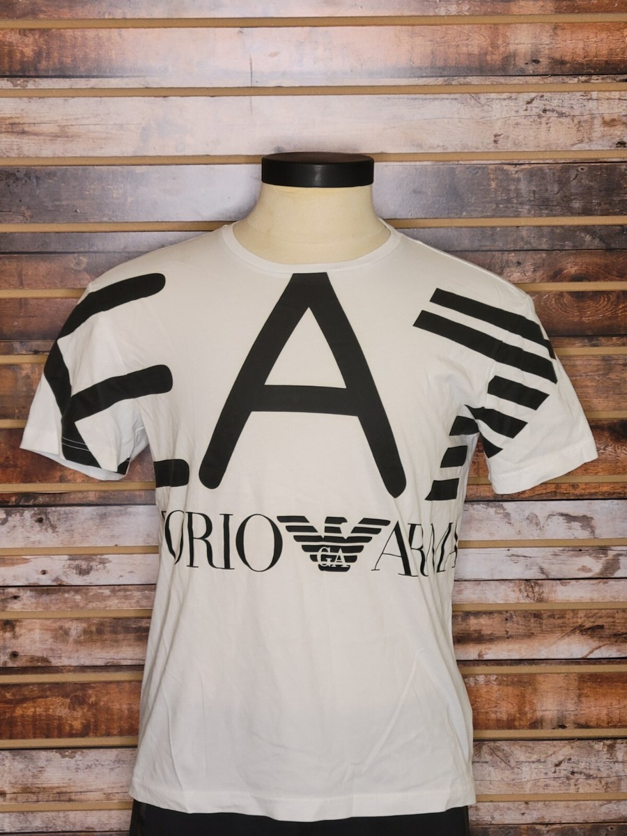 Emporio Armani EA7 Oversized Logo T-shirt in White Size Large | eBay