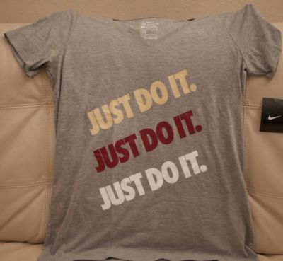 nike just do it stacked tee