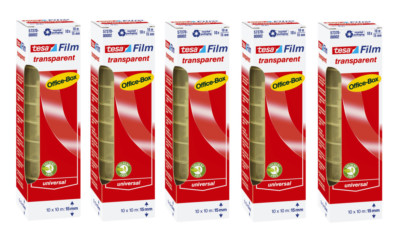 50 Rollen Tesa Tesafilm  transparent Nr. 57370, 15 mm x 10 m
