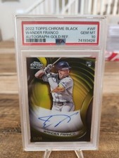 2022 Topps Chrome Black Gold Auto Refractor Wander Franco Rookie /50 Rays PSA 10