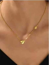 Taylor Swift Paper Airplane Styles Pendant Necklace NEW in Blue Gift Box dainty