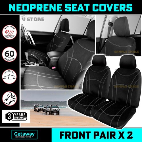 Getaway FRONT Neoprene Seat Covers for Isuzu DMAX TF All DUAL CAB 10/