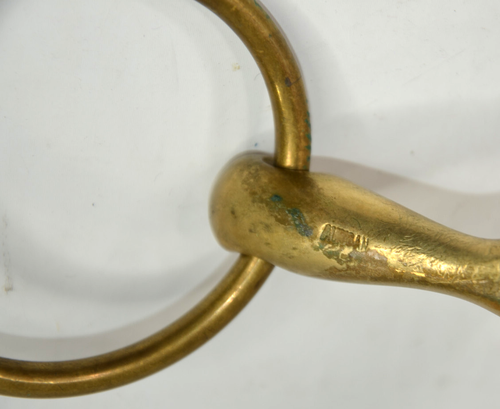 HERM Sprenger KK-Ultra Trense Bit 6" Aurigan Gold Jointed O Ring 3 Stück Hundeknochen - Bild 3 von 3