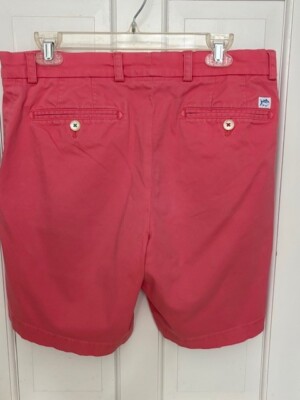 Southern Tide Shorts Mens 32 Pink Flat Front Chino Preppy Intracoastal Water Way