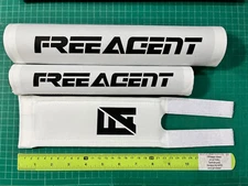 Free agent White&Black Bmx pad Padset 3 piece