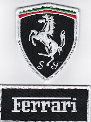 Ferrari Car Brand Logo Embroidered Iron on //Sew On Patch//Badge For Clothes
