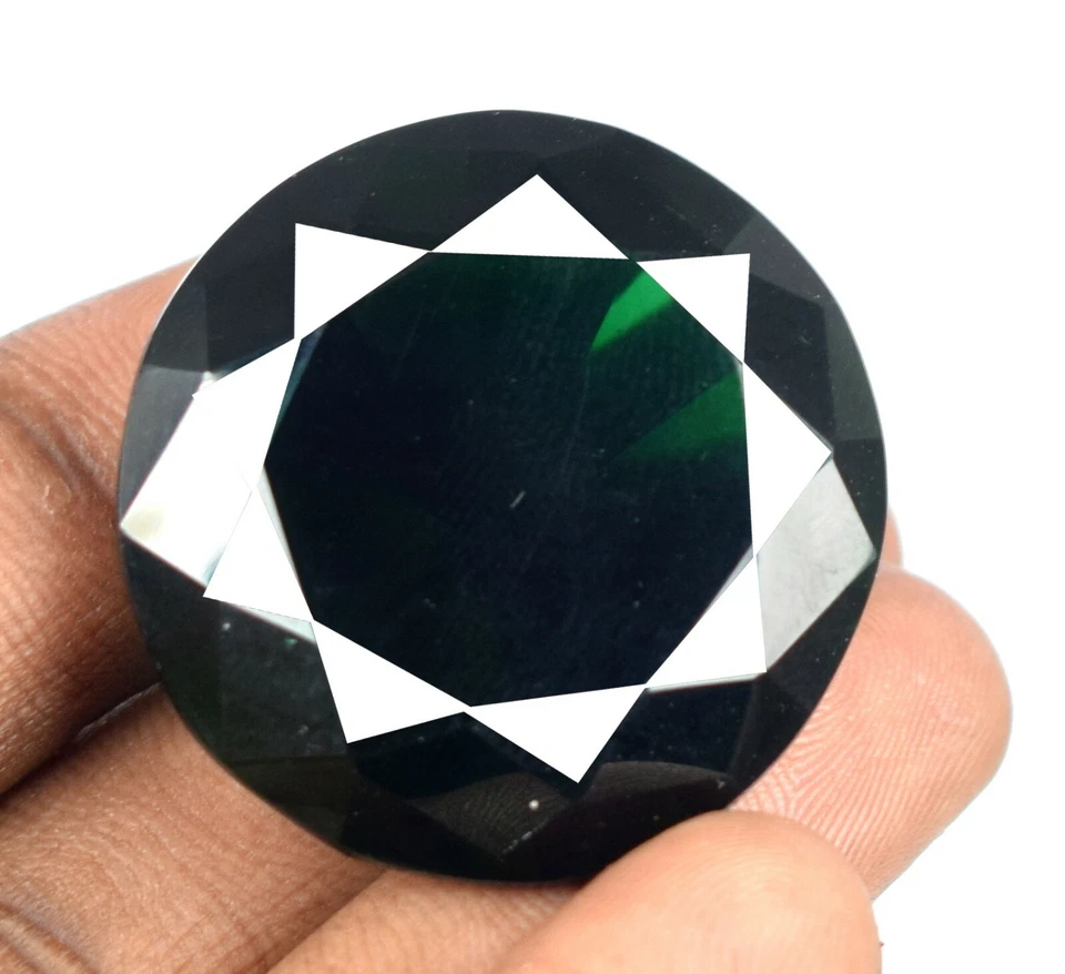 Piedras preciosas sueltas redondas de amatista verde brasileña de 80-100 quilates certificadas Foto 2 de 4