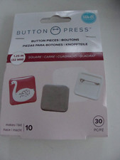 NEW We R Memory Keepers Button Press Inserts Square 1.25" - 30 Pieces 661108