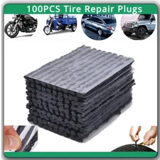 100X Tire Repair Plugs Car Tire Puncture Recovery Tyre Tubeless Seal Plug Strip