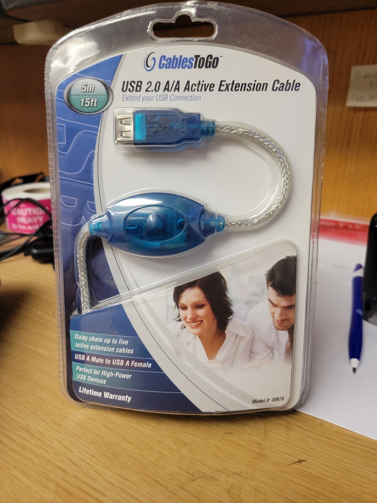 CablesToGo 39978 15ft. USB 2.0 A Male to A Female Active Extension