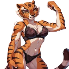 Master Tigress Waifu Weatherproof Anime Sticker 6" Car Decal