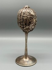SCULTURA TROFEO LIMONE FIRMATO ARMANDO TESTA OTTONE ARGENTATO