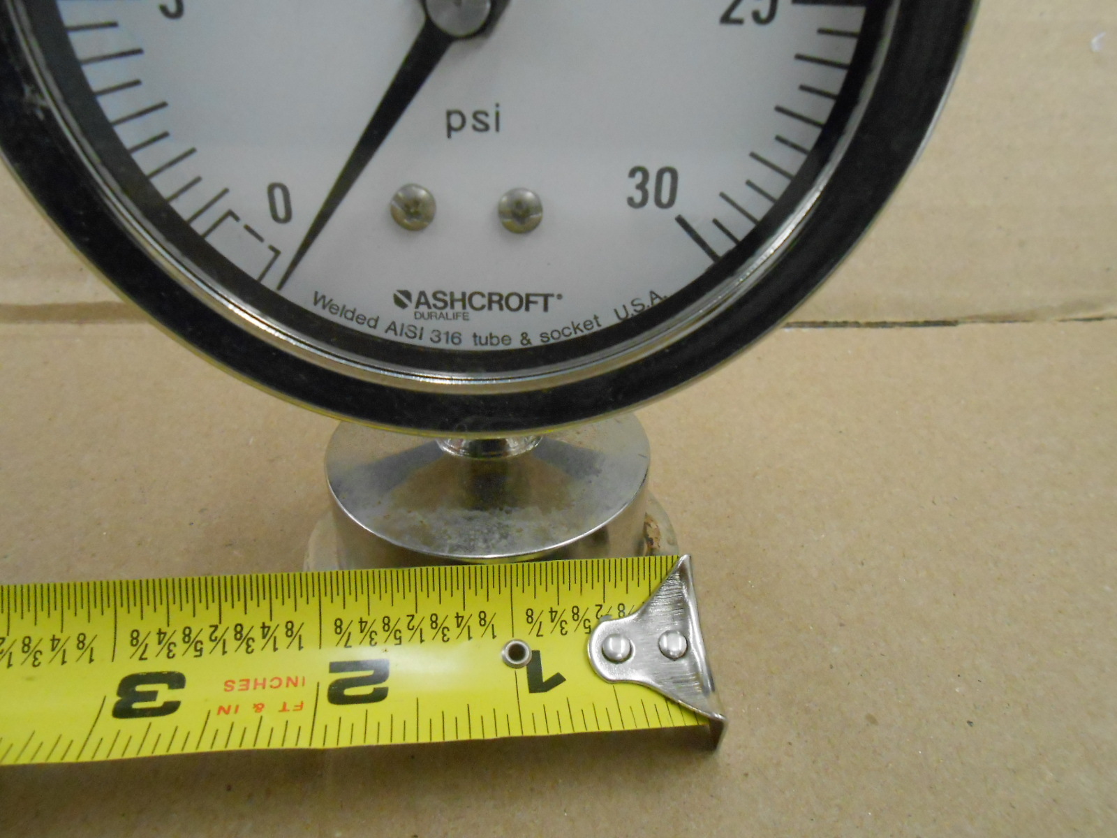 ASHCROFT DURALIFE WELDED AISI 316 TUBE & SOCKET PRESSURE GAUGE 030 eBay