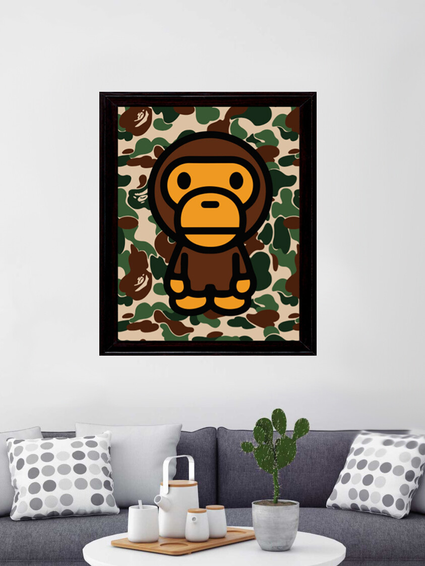 A BATHING APE BAPE BABY MILO GREEN CAMO 11x17 ART POSTER PRINT | eBay