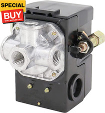 Heavy Duty Pressure Switch for Air Compressor 135-175 psi Four 4 Port 26 Amp