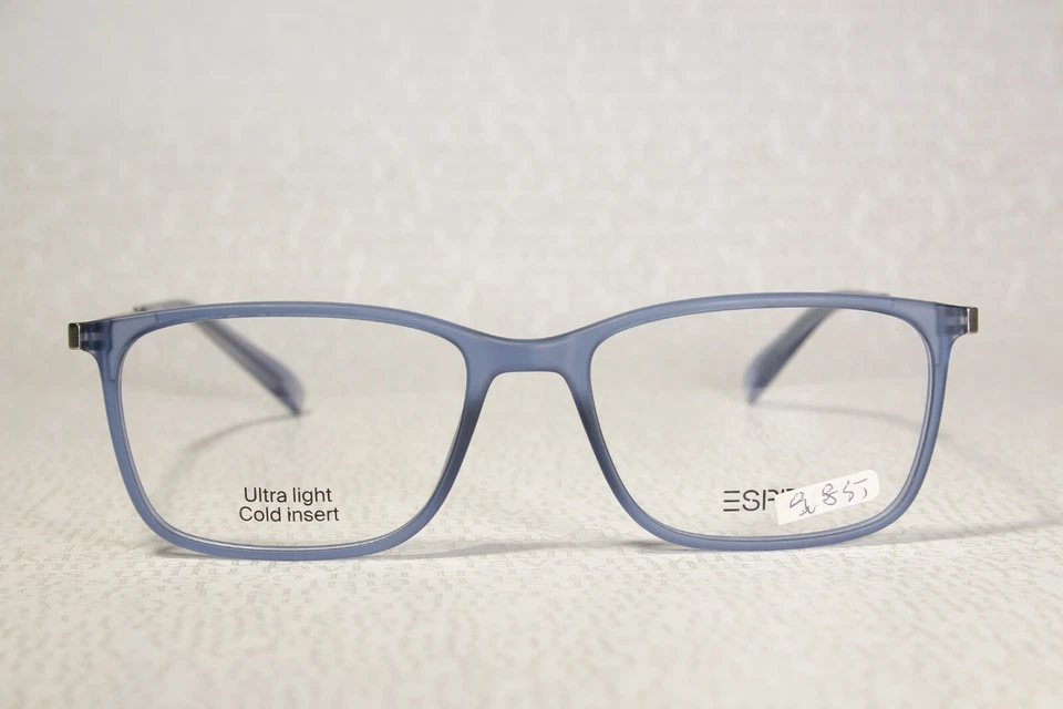 Monturas de gafas ESPRIT ET33461 azul translúcido y cromado para hombres y mujeres sin usar Foto 4 de 4