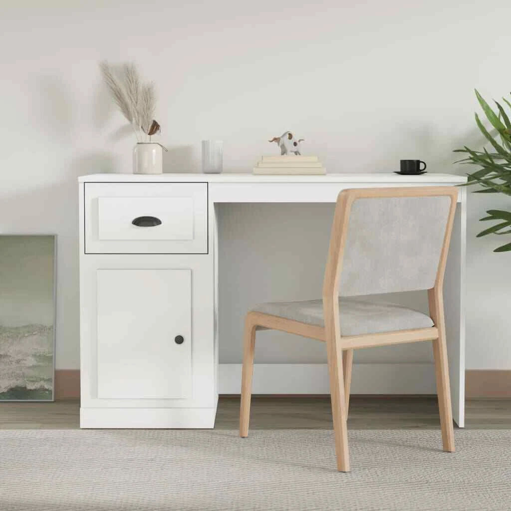 Modern white and wood desk deals