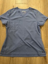 Greys Anatomy Women  s SPX Spandex Stretch Scrub Top Light Blue Medium