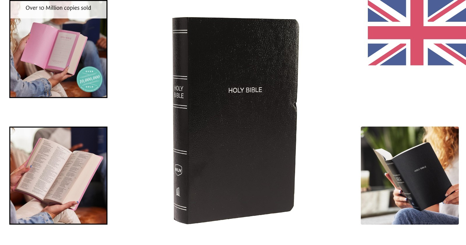 NKJV, Gift and Award Bible, Leather-Look, Black, Red Letter Edition, Comfort Pr - Image 4