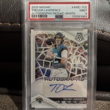 Panini  Autograph Mosaic-White Trevor Lawrence 1/25 AMC-TLE Jaguars PSA 9 