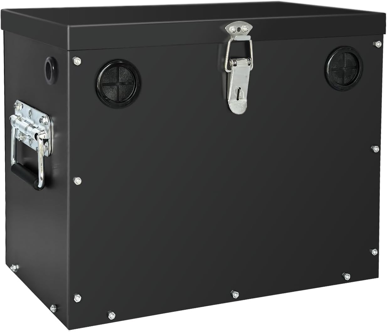 12V Car/RV/Marine Battery Box, Assemble Steel 27 series (black steel)