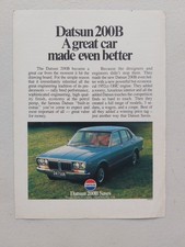 1978 Datsun 200B Sedan Nissan Aussie Original Magazine Advertisement 