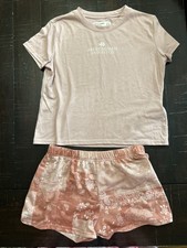 Abercrombie  Fitch Girl  s Short Pajamas Set Size 11/12 Pink Paisley 2 Piece