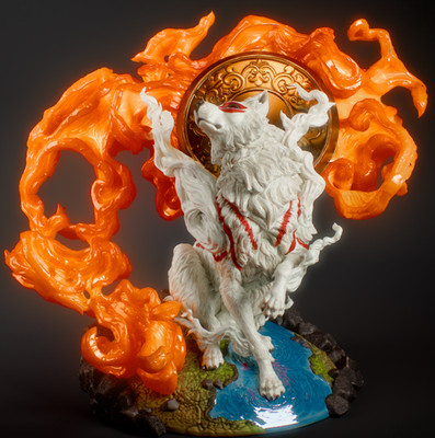 Amaterasu | Okami | Resin Figur 18,4cm | Bulkamancer | UNBEMALT