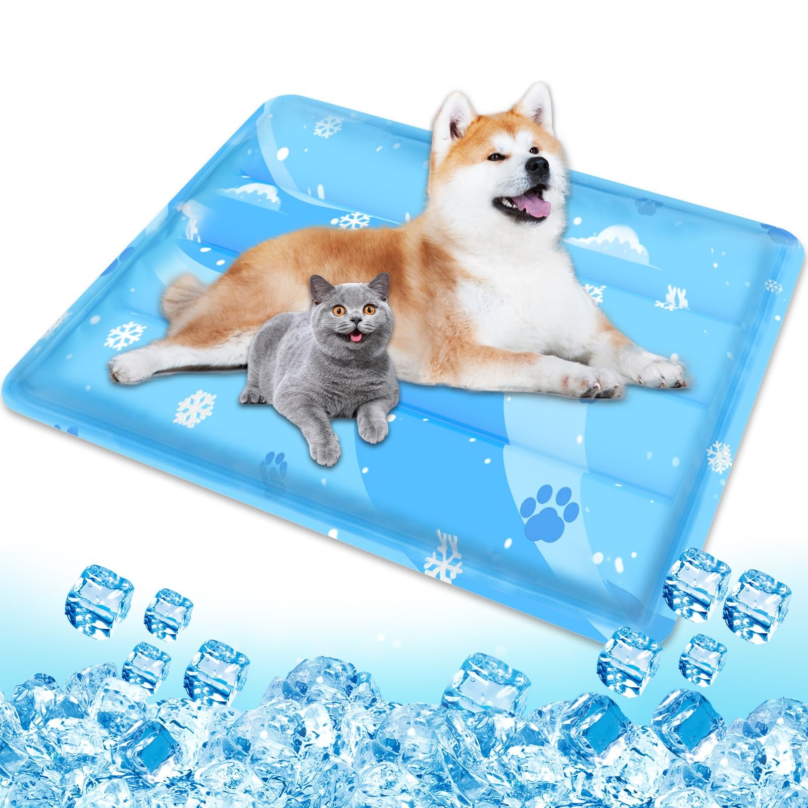 Tappetino refrigerante per animali domestici 50 × 90 cm tappetino in gel per