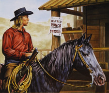 Originalzeichnung RONCO Heft 360 Titelbild von Günther König mit Künstlerstempel