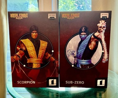 New 1/10 Iron Studios Mortal Kombat Scorpion And Sub-Zero - 2 Statues!